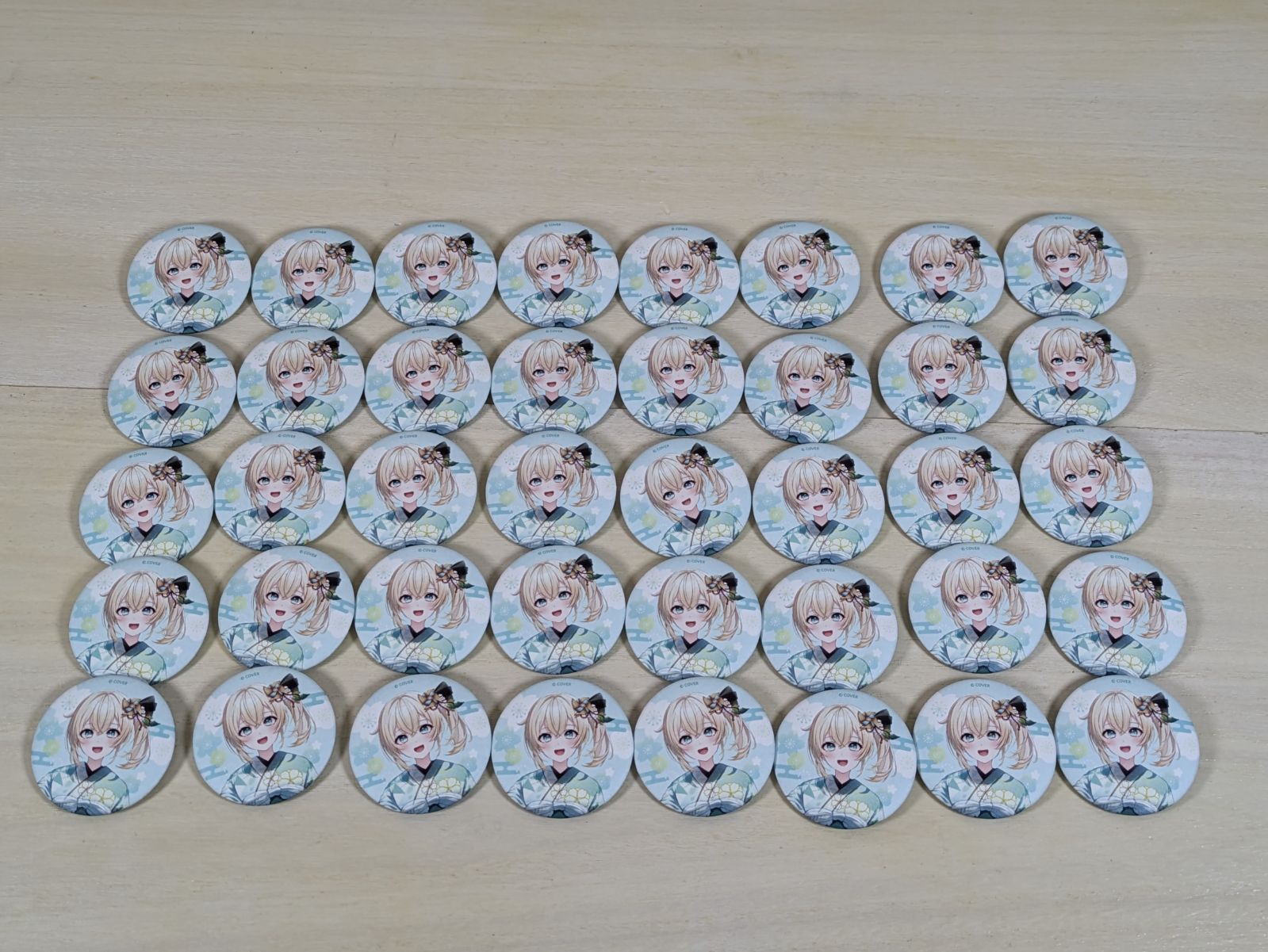 大野41-7-1013 風真いろは ホロライブ ほろ～かる 京都篇 和紙缶バッジ 40個セット