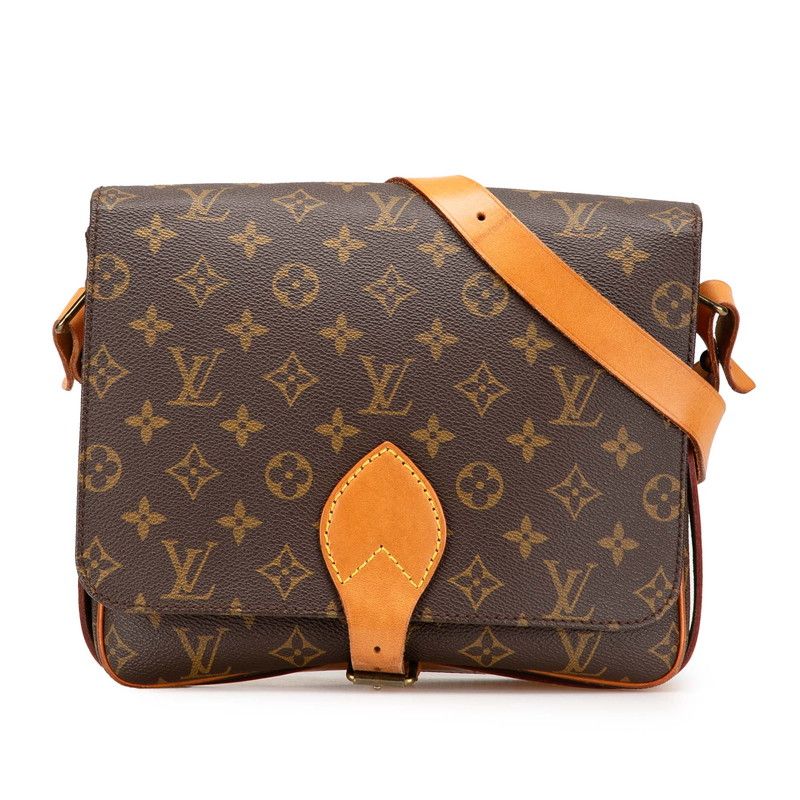 ルイ ヴィトン モノグラム カルトシエールGM 斜め掛け ショルダーバッグ M51252 ブラウン PVC レザー レディース LOUIS VUITTON 1-0209775