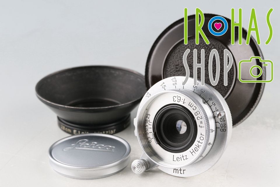 Leica Leitz Hektor 28mm F/6.3 Lens + Hood for Leica L39 #59239T