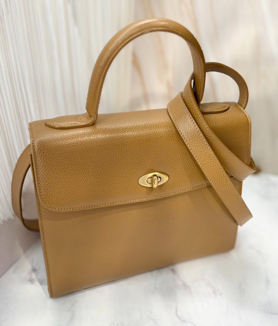 COACH コーチ PVCレザー 2WAYハンドバッグ ブラウン 18004