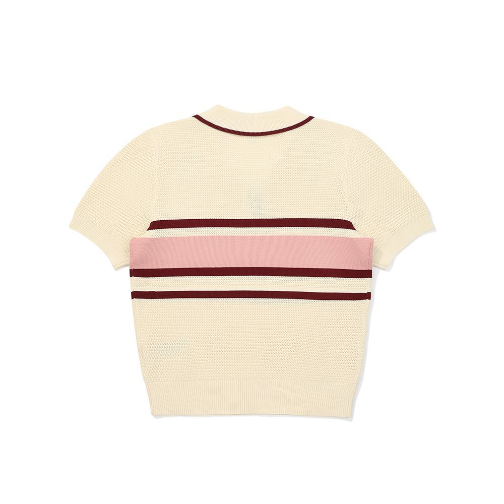 Malbon 韓国限定 レディース ゴルフ 半袖ニット スポーティ☘️ Malbon 韓国限定 レディース ゴルフ 半袖ニット スポーティ