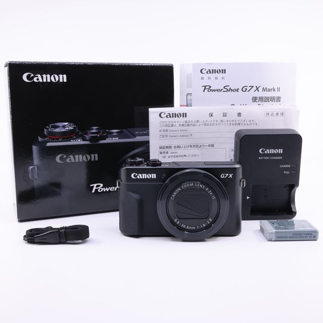 ほぼ新品＞ Canon デジタルカメラ PowerShot G7 X MarkII 光学4.2倍ズーム 1.0型センサー PSG7X MarkII -  メルカリ