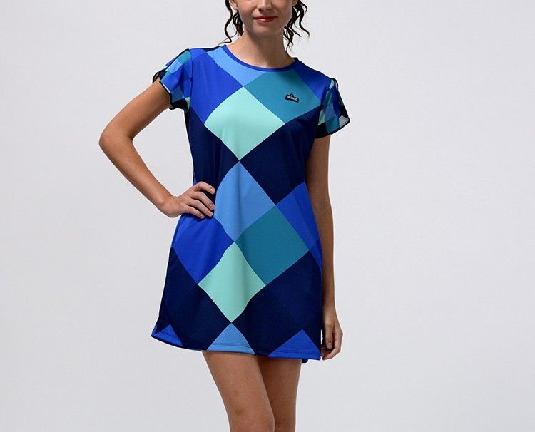 Lサイズのみ prince プリンス レディース ウィメンズ テニス ワンピース 吸水速乾 UPF50 制電 ＦＤピンメッシュ 素材 ネイビー WS5402-127-L