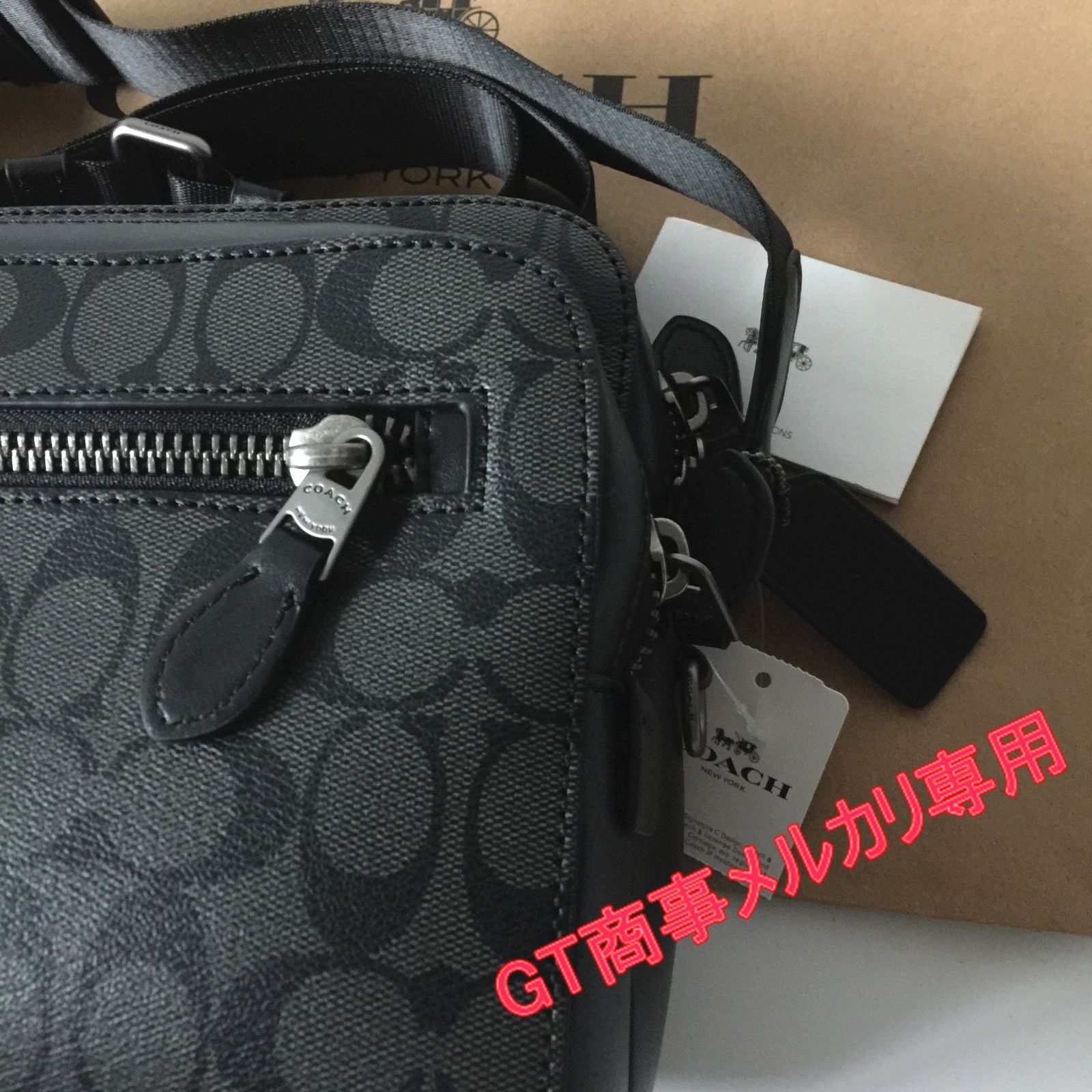コーチアウトレット】COACHバッグ F91485 チャコール×ブラック 