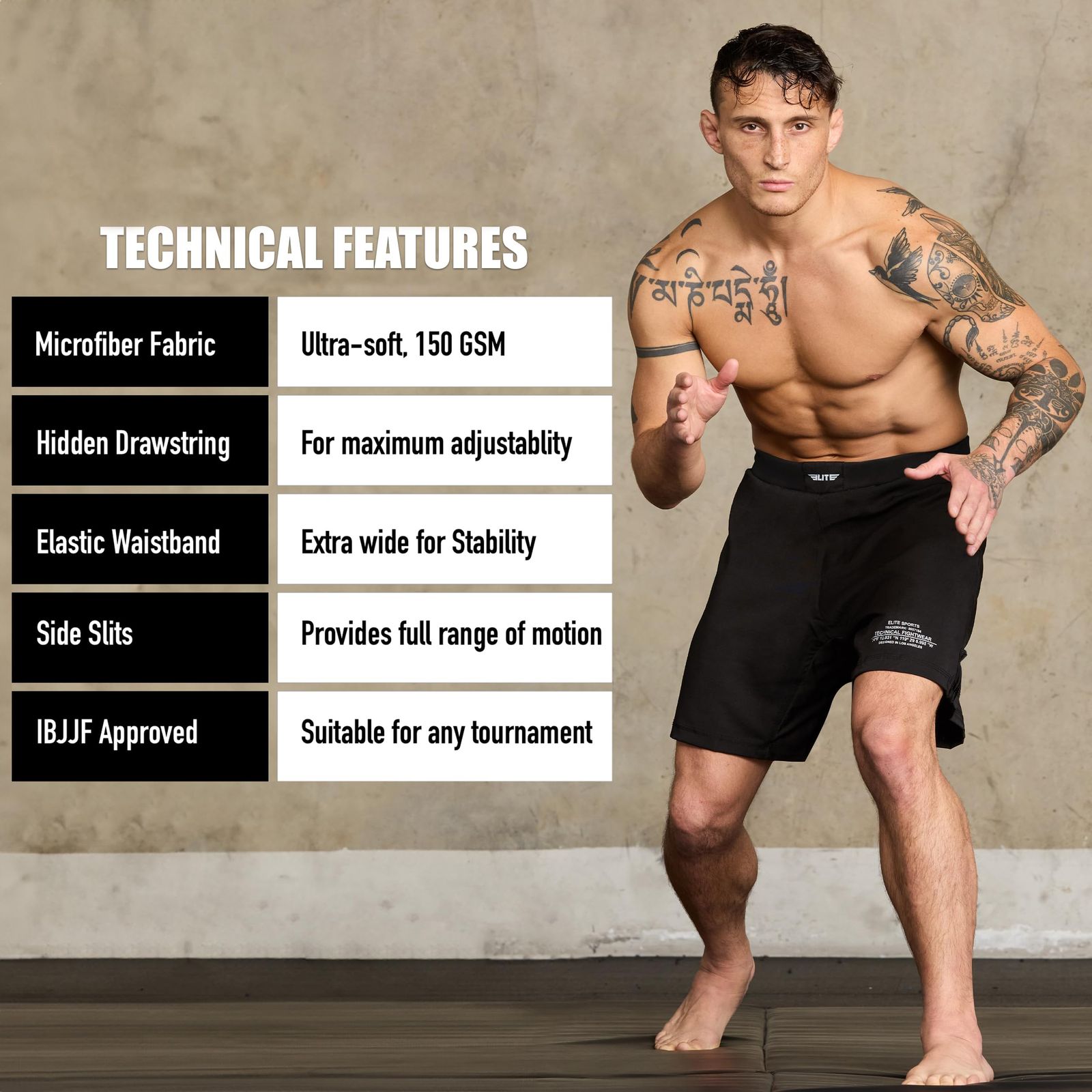 新しいアイテムEliteスポーツブラックジャックシリーズファイトショーツUFC