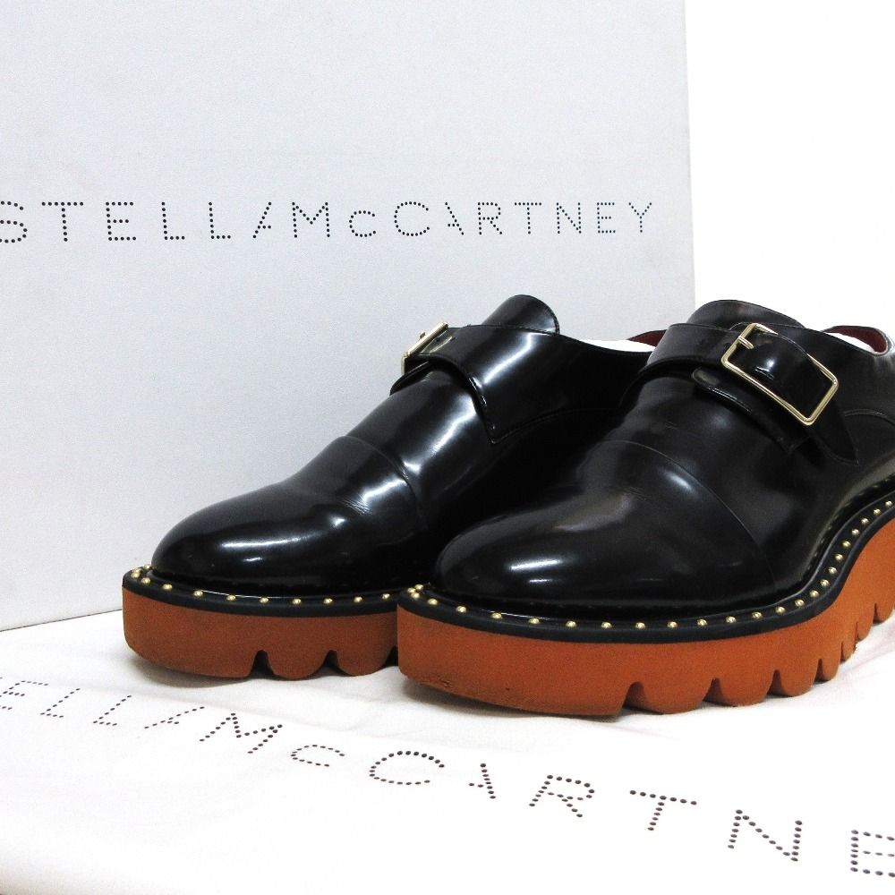 STELLA McCARTNEY ステラマッカートニー エコナッパレザー シャークソール ドレスシューズ 36 23.0cm相当 ブラック レディース 古着