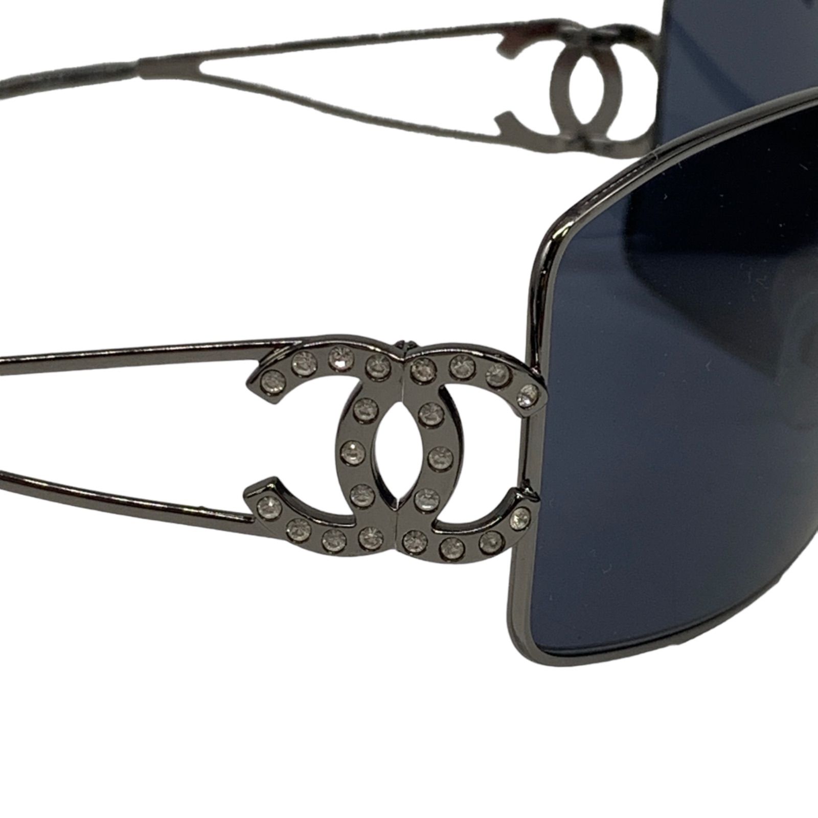 ♪4141 CHANEL シャネル ココマーク ラインストーン ミラーレンズ