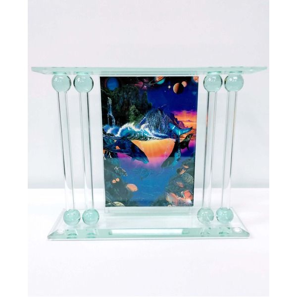 京焼 平安陶工 清水七兵衛造 染付 草鳥文 ぐい呑 盃 五客 共箱 V 9234