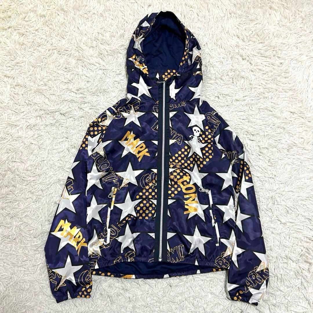 キムタク着用 マークアンドロナ ジップパーカー 38 マルチカラー 総柄
