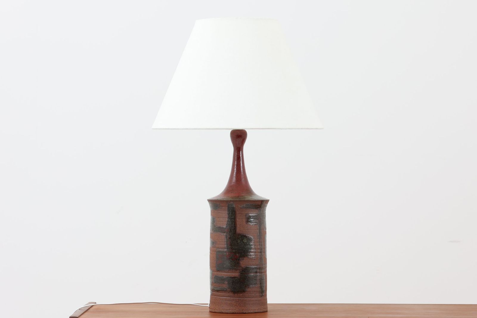 高さが高めの陶器のテーブルランプ　北欧照明ビンテージ/DK11694