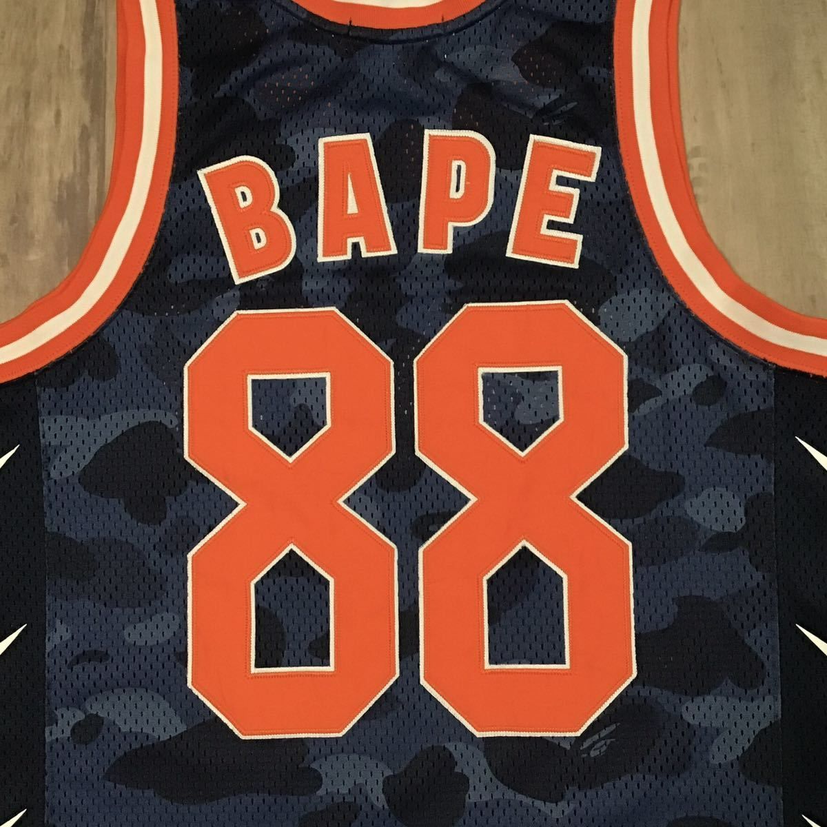 Blue camo BASKETBALL TANK TOP Mサイズ a bathing ape BAPE STAR
