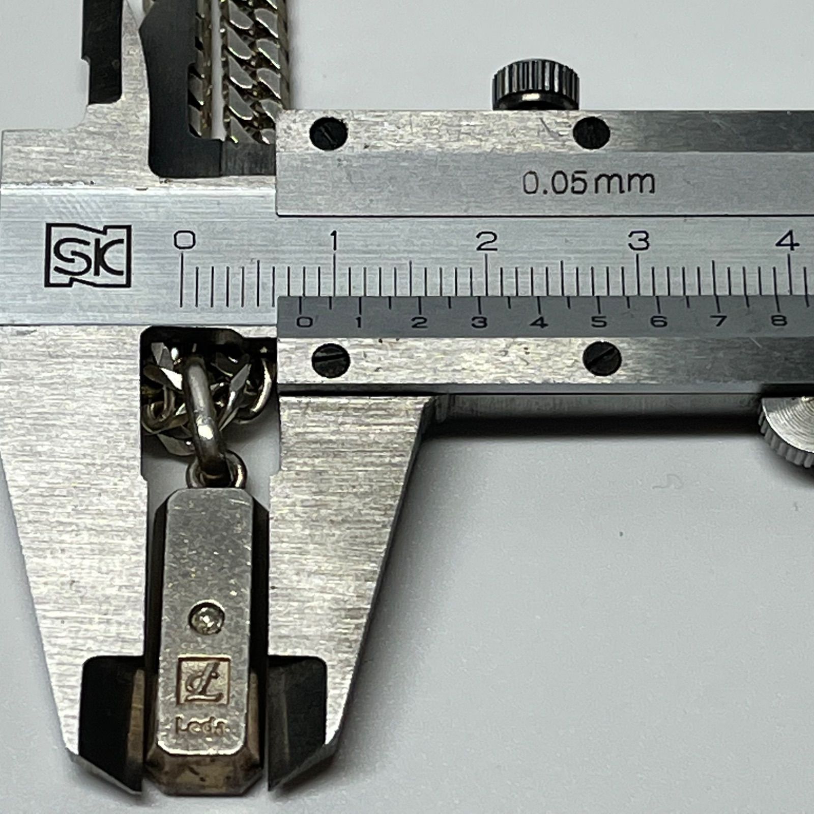 Leda SILMA レダシルマ 喜平チェーン ネックレス シルバー 石付き