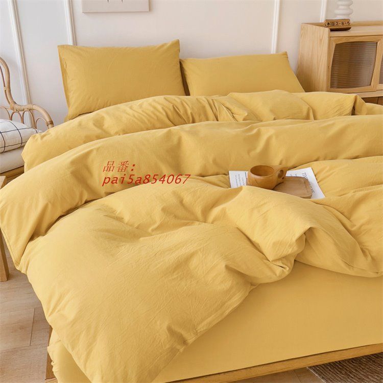 ベッドカバー セット３点 ４点 綿100％ 布団カバーセット シングル ダブル セミダブル おしゃれ 枕カバー 四季通用 北欧風 防ダニ 洋式和式兼用 pai5a854067