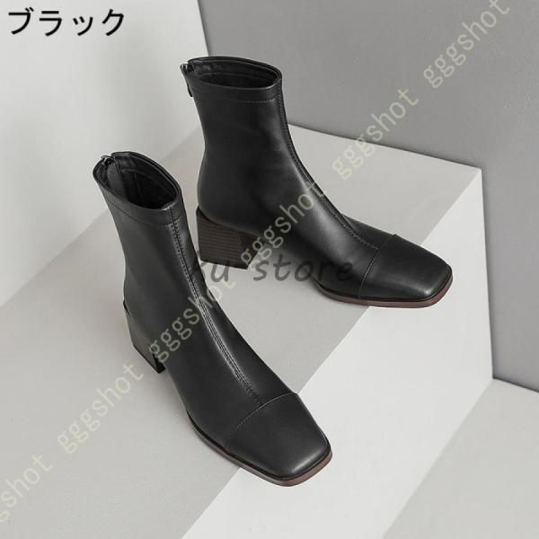 ショートブーツ ブーツ レディース バックジップ 本革 エンジニア