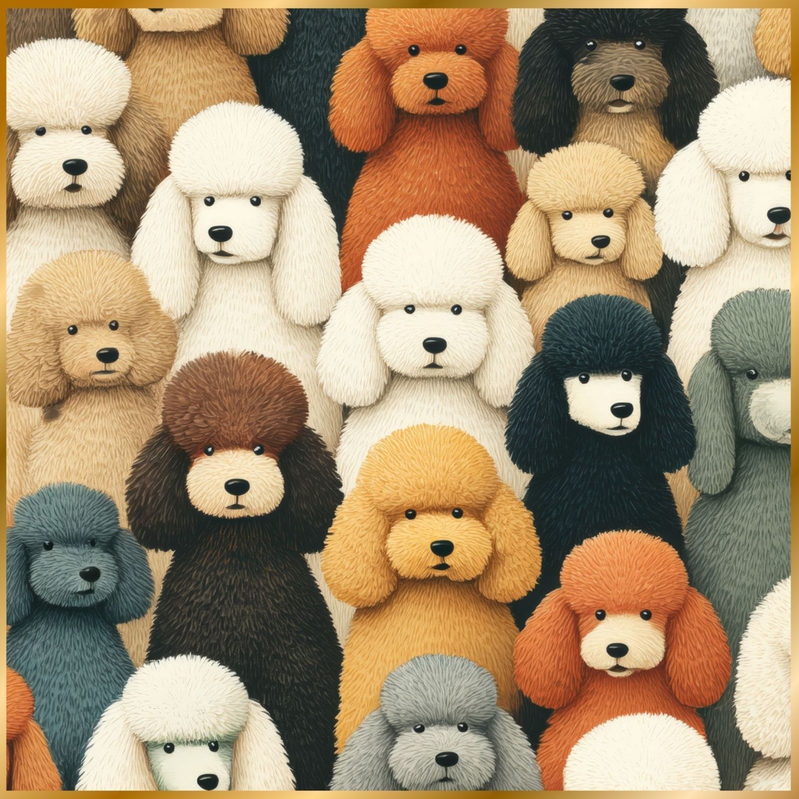 101匹のわんちゃん - プードル犬】ジークレー版画＊名入れOK！ 子犬