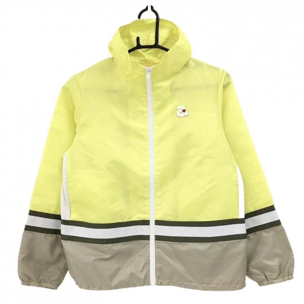 アルチビオ ジャケット イエロー×ライトブラウン 裾ドローコード レディース 36 S ゴルフウェア archivio