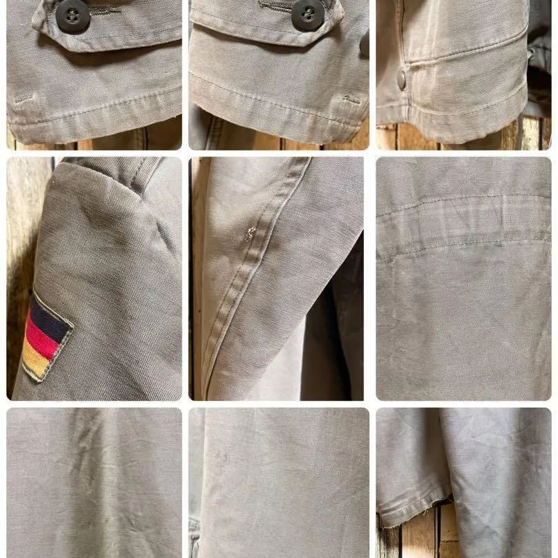 80年代当時物》ドイツ軍 緑☆モッズコート L 8415-12-156-5720 刺繍