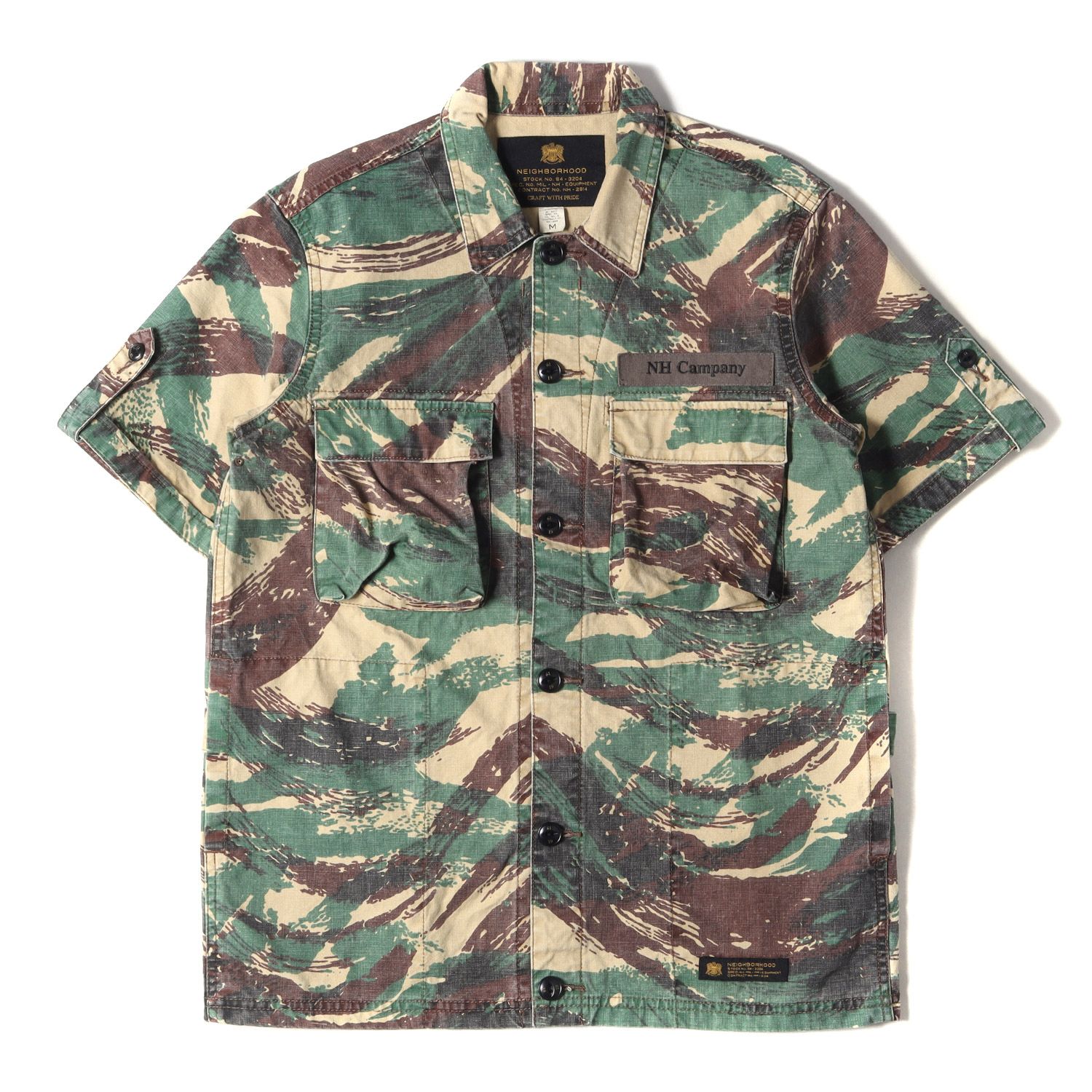 美品 NEIGHBORHOOD ネイバーフッド シャツ サイズ:M リザードカモ BDU