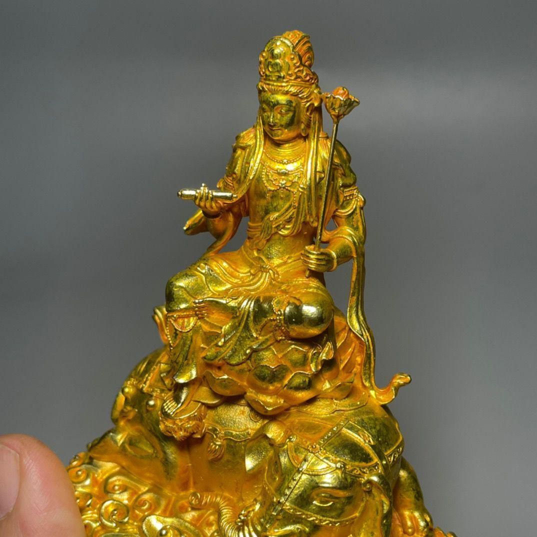 銅製 仏像 ?金普賢菩薩仏像 室内仏間 奉納 装飾品 工芸品 置物