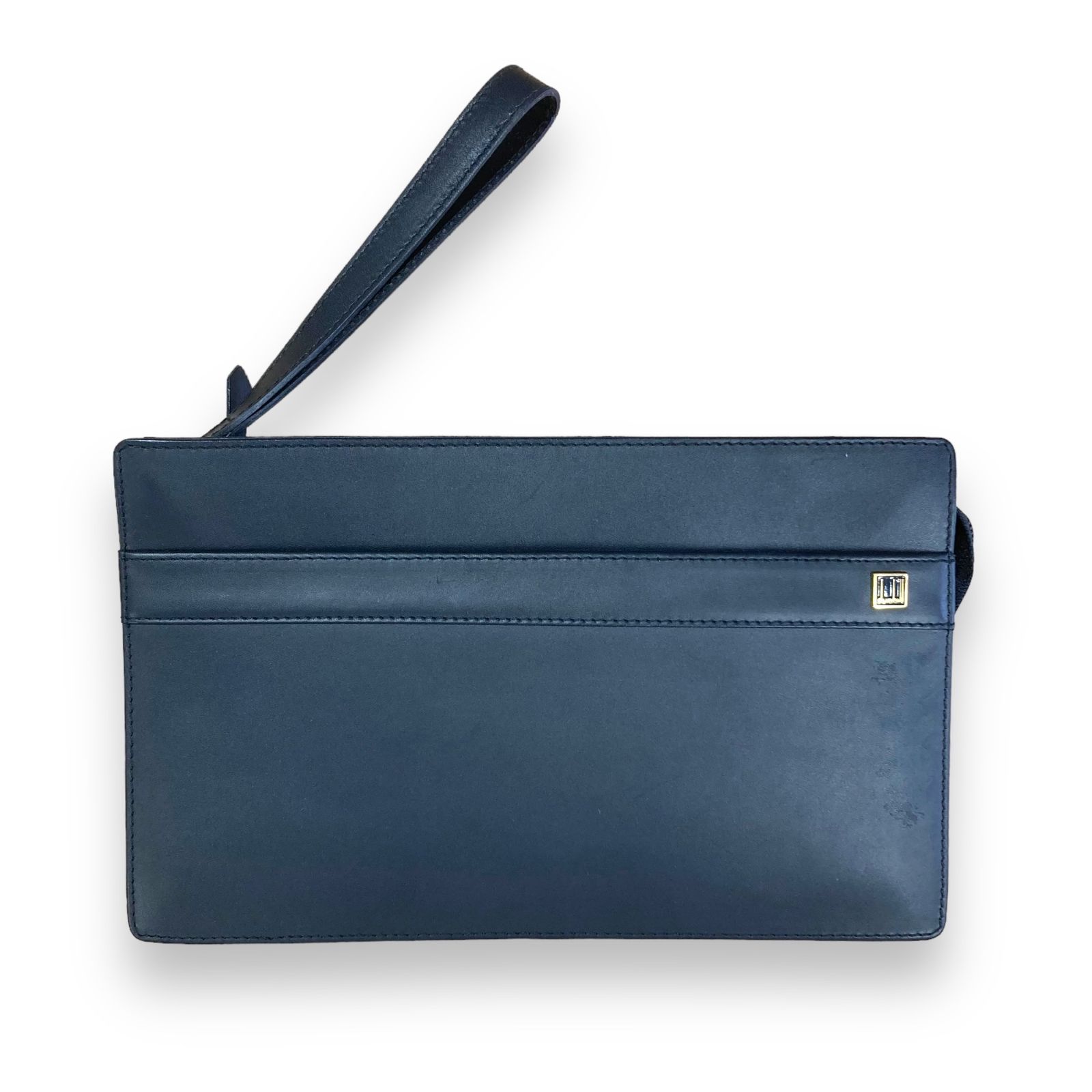 美品】dunhill ブラックレザー クラッチバッグ