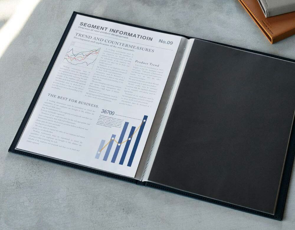 キングジム レザフェスU クリアーファイル 合皮 A 4 40 P 黒 1931 LUWクロ 3冊セット