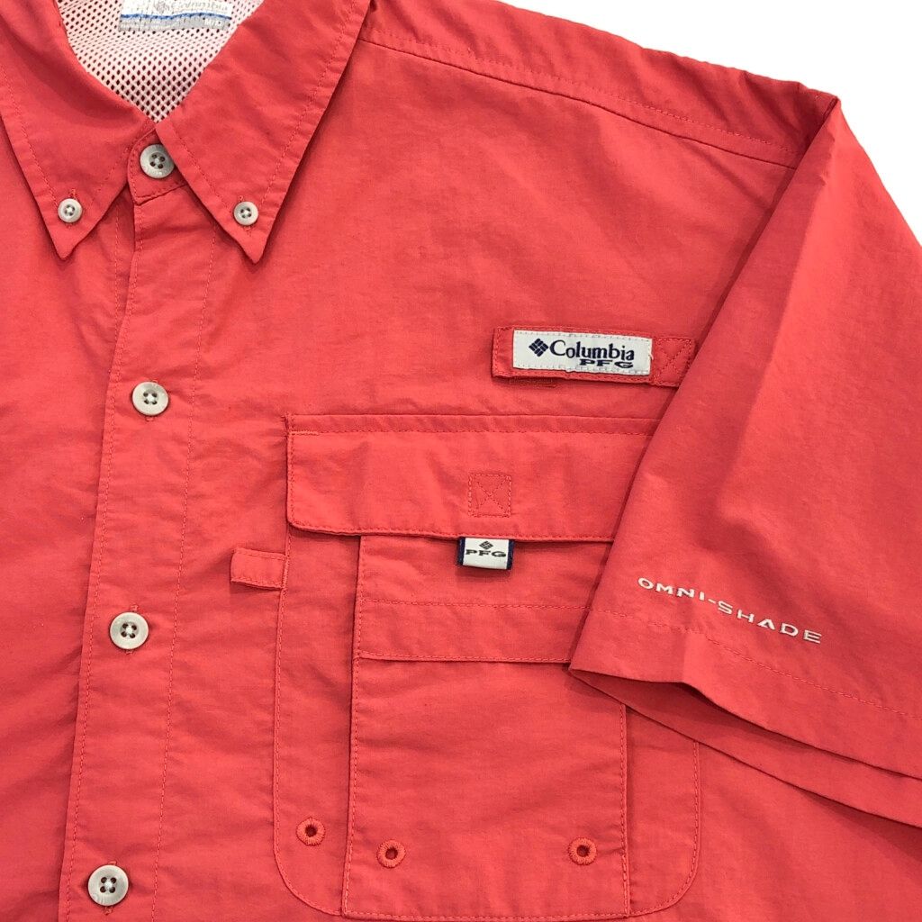 Columbia コロンビア PFG フィッシングシャツ サーモンピンク