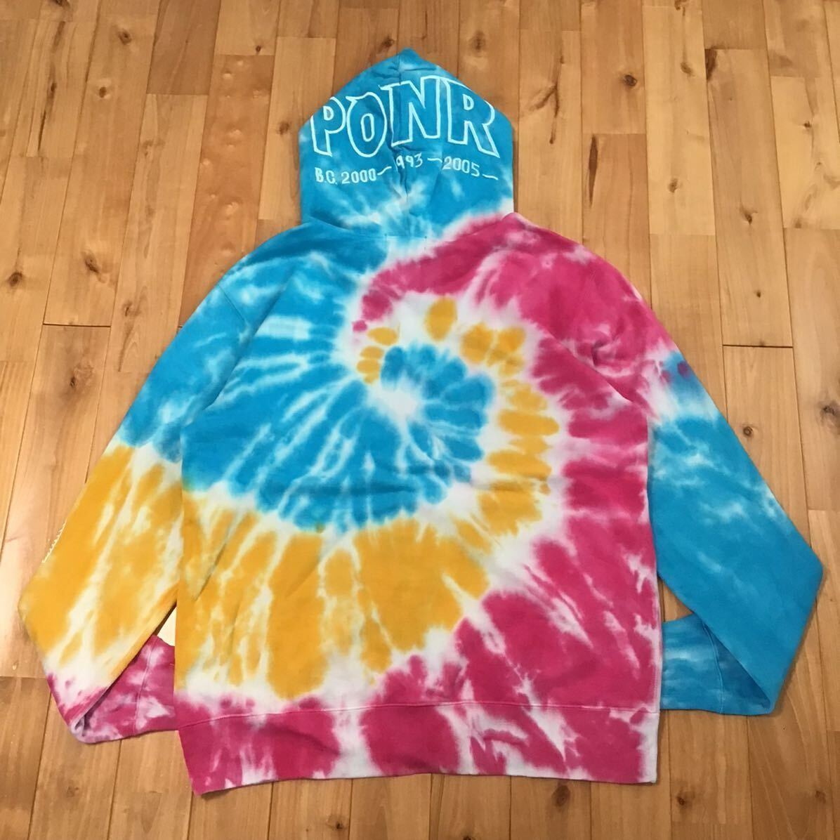 ☆XL☆ タイダイ シャーク パーカー shark full zip hoodie TIE DYE a  