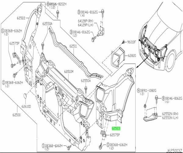 日産 純正 フェアレディ Z Z33 サポート ラジエーター コア サイド 左 Radiator Side Core Support ニッサン  NISSAN 未使用 OEM JDM