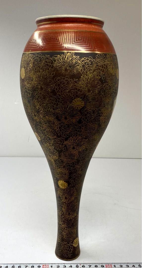 薩摩焼 花入 タニサ 高さ38㎝ 東山5-1222① 薩摩焼 花入 タニサ 高