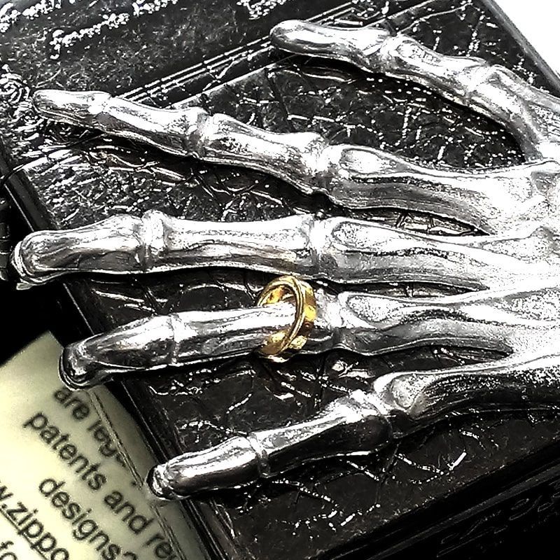 ZIPPO ライター ガイコツ ジッポ かっこいい 骸骨 エタニティリング  