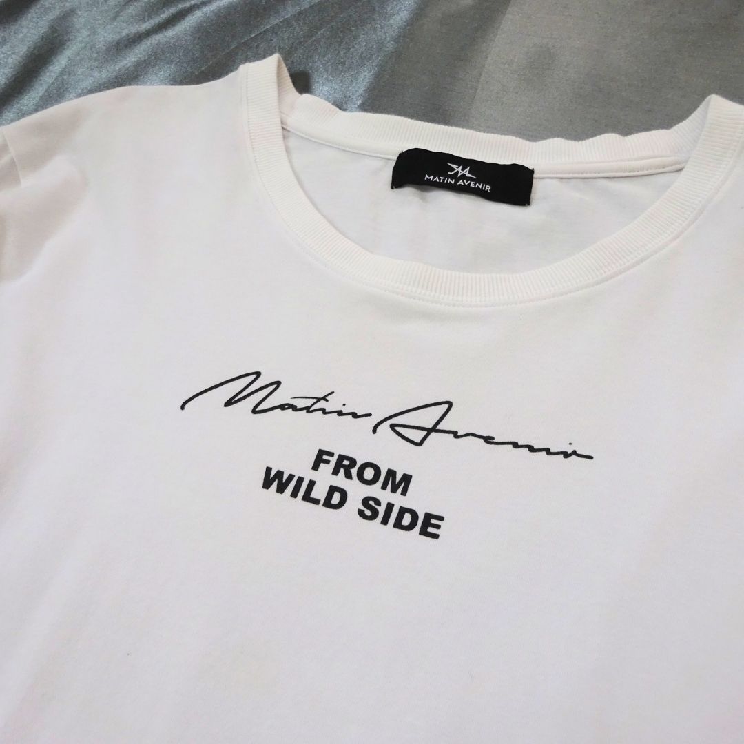 MATIN AVENIR マタンアヴニール 長袖Tシャツ ホワイト ロングTシャツ 