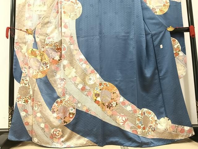 振り袖　フルセット　別誂長襦袢付　金彩　刺繍　吉澤友禅　吾妻徳穂　落款　高島屋 平和屋着物○十日町老舗ブランド 吉澤友禅 吾妻徳穂 振袖 駒刺繍