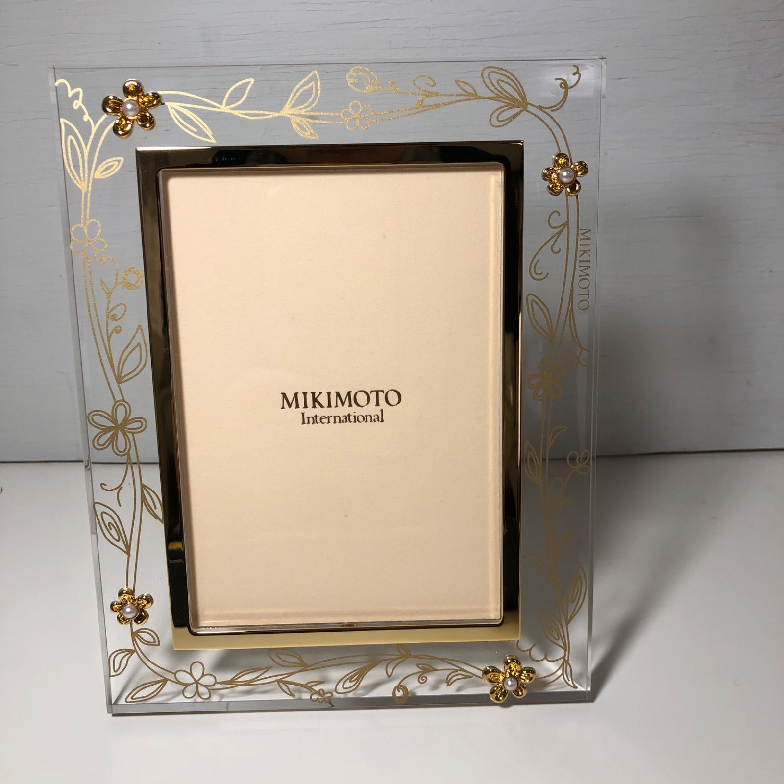 ミキモト　MIKIMOTO フォトフレーム・置時計セット MIKIMOTO ミキモト 写真立て 置時計 セット インテリア パール