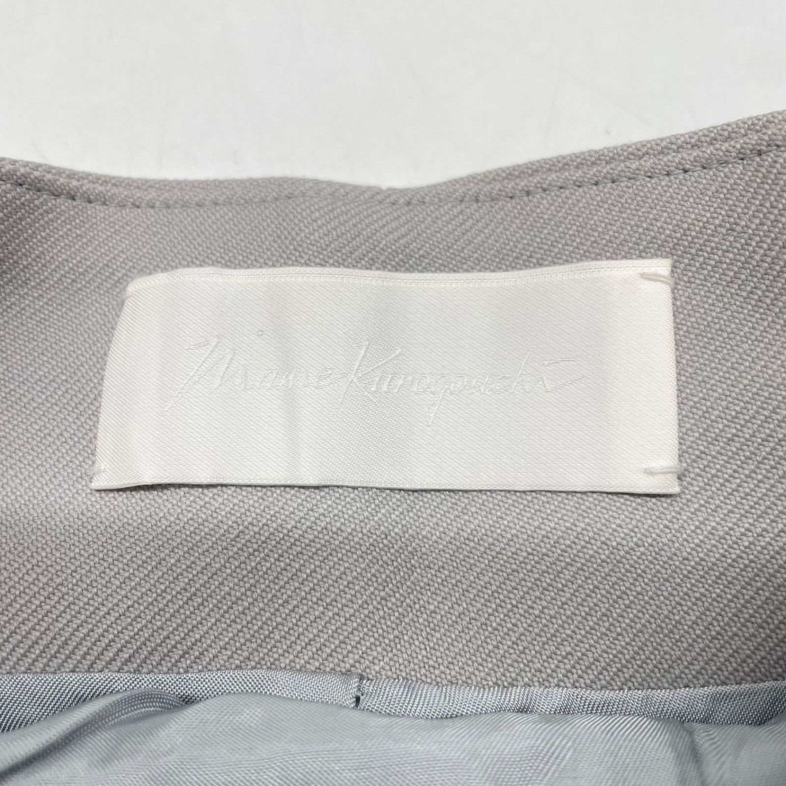 Mame Kurogouchi マメクロゴウチ ハイウエストセンタークリースウールパンツ フ パンツ サイドファスナー 無地 MM21FW-PT029 灰色 ライトグレー 1サイズ レディース 冬 ゴーゴー古着マルイファミリー溝口店 18 No.97 WWW_NOITHATQUANGTHANH_NET