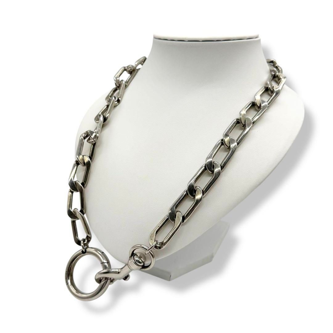 箱付　バレンシアガ　ウォレットチェーン　ネックレス　シルバー　カラビナ　db5 箱付 バレンシアガ ウォレットチェーン ネックレス シルバー カラビナ