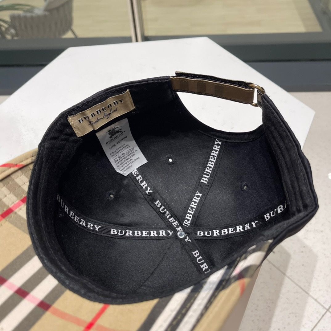 今日特価】BURBERRY 2022 新 刺繍 ベースボールキャップ-2