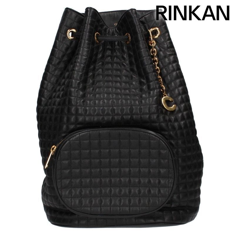 CELINE バックパック セリーヌ キルティングCチャームレザーリュック/バックパック