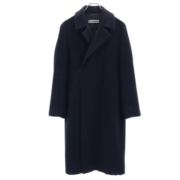 ジルサンダー イタリア製 ウールブレンド ロングコート 36 ブラック系 JIL SANDER メンズ 【中古】 【230209】