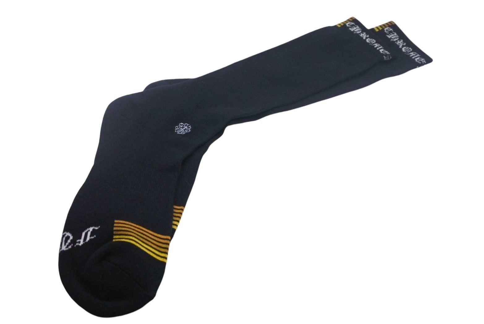 ♥ CHROME HEARTS クロムハーツ 靴下 ソックス ヴァインダガー刺繍 FUCK YOU ブラック イエロー 4c069075 USTAUSTRALIA_COM_AU