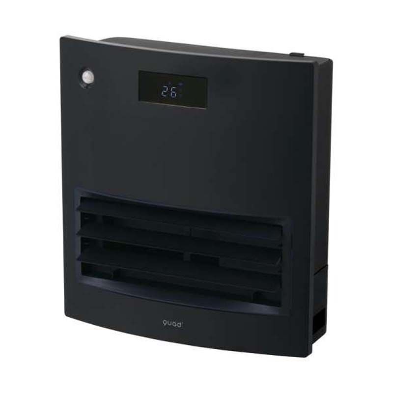 メーカー QUADS クワッズ 自動ルーバー機能付加湿大風量セラミックヒーターMOVING HEAT MOIST ブラック QS512-BK