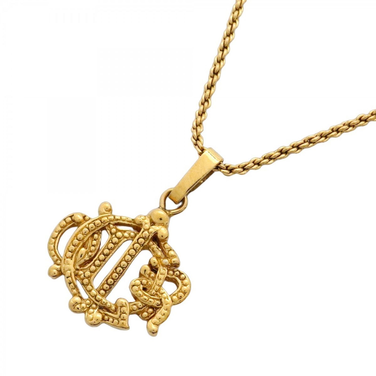 CHRISTIAN DIOR クリスチャン ディオール ネックレス GP Christian Dior クリスチャンディオール ネックレス ブラック GP