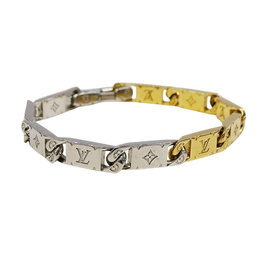 ルイ ヴィトン LOUIS VUITTON ブレスレット メンズ ブランド メタル ブレスレット モノグラム タイドアップ ゴールド シルバー M1306M Mサイズ おしゃれ バイ かっこいい ロゴ