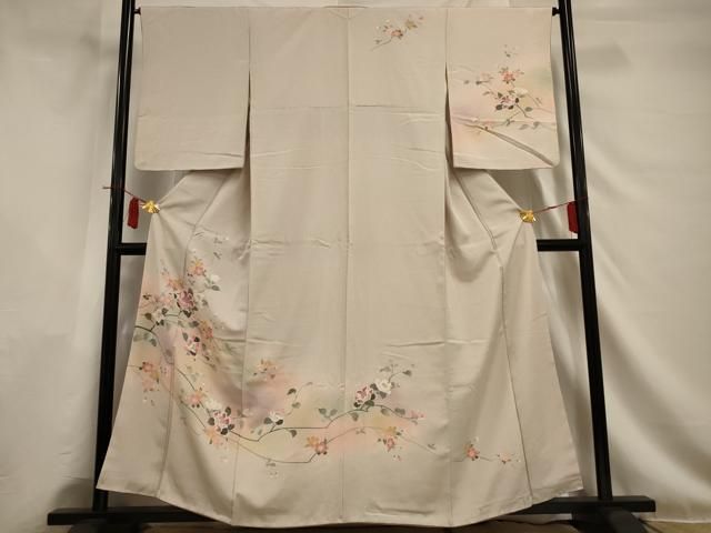 平和屋着物■訪問着　草花文　暈し染め　正絹　逸品　AAAS7634jd