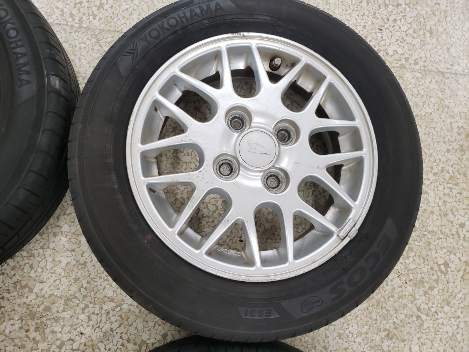 ◎良品 ダイハツ 純正 BBS 風 13in 4.5j +45 100/4H 良溝ヨコハマ 155 