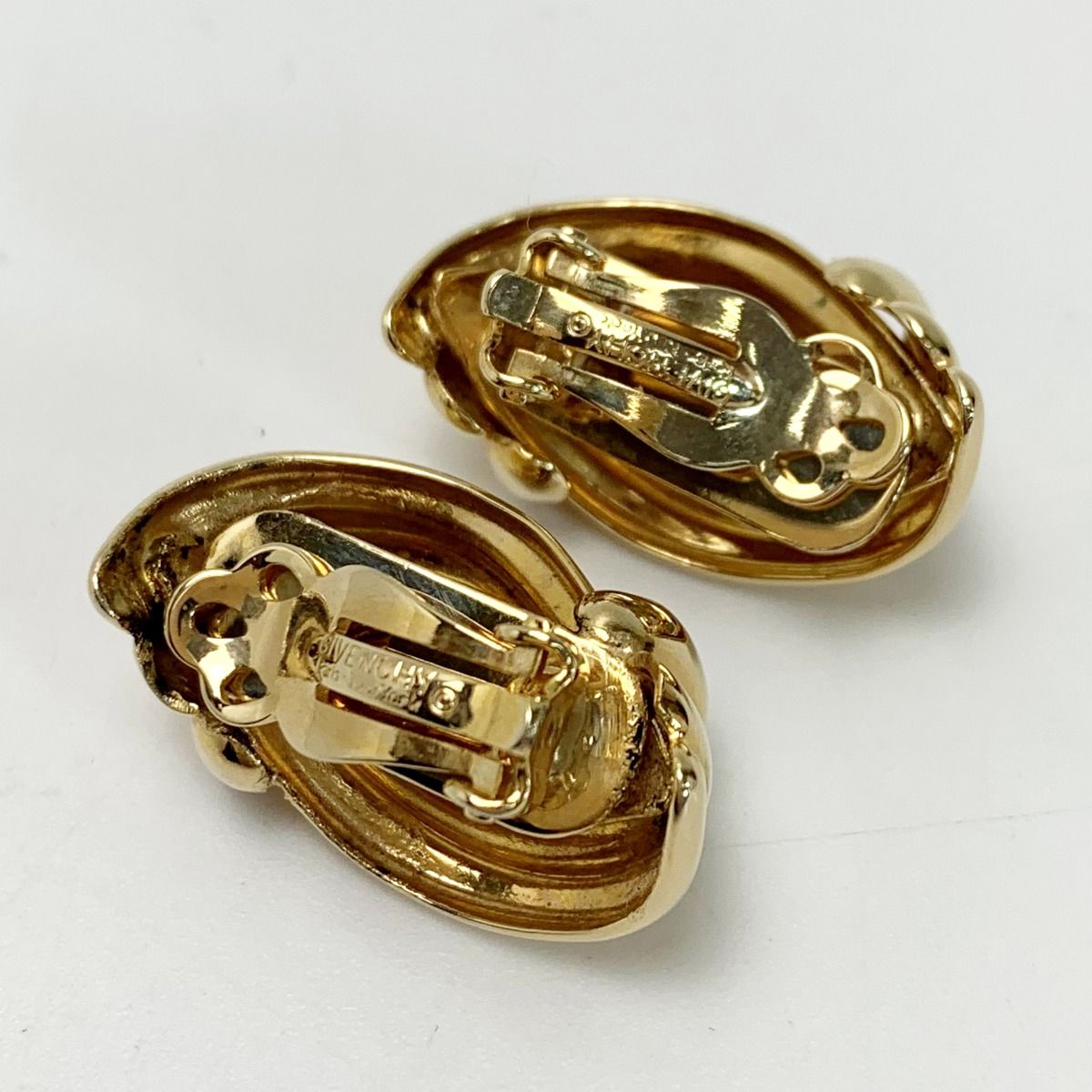 80s Givenchy ジバンシー メッキ イヤリング ゴールドカラー 金色 GP 