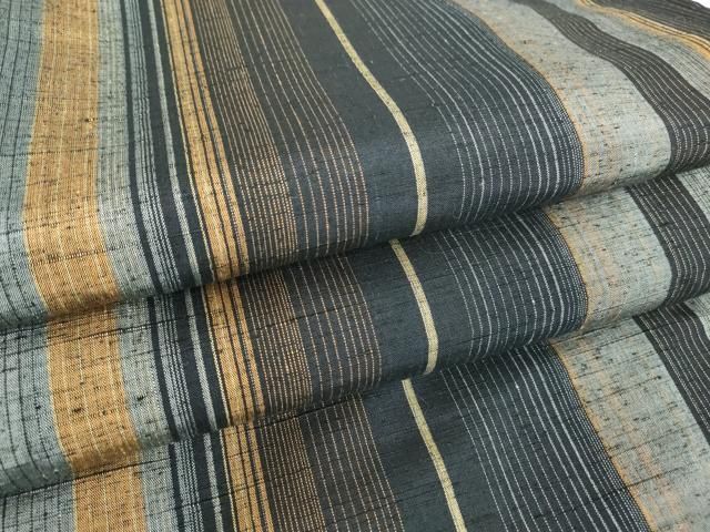 平和屋着物○上質な紬 飛鳥草葉文 正絹 逸品 DAAV1415tw