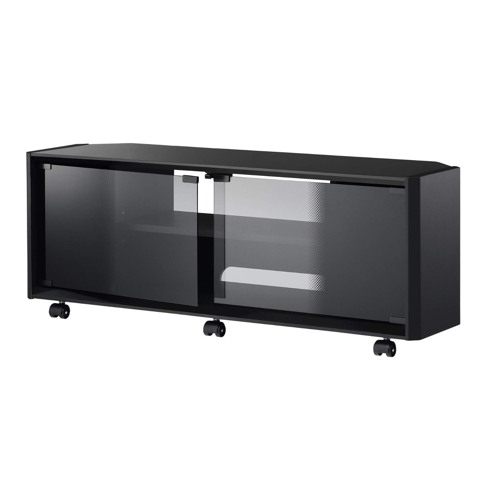 新着商品 ブラック光沢テ 43Ｖ型まで対応 キャスター付き ハヤミ工産 TＶ-GA1000