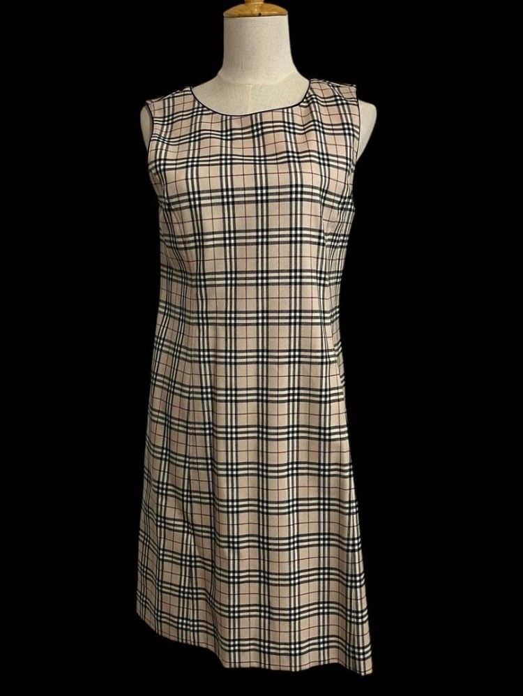 LONDON ノバチェック柄 ノースリーブワンピース 160 A