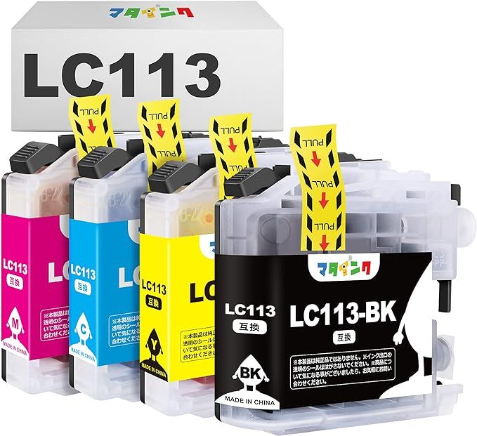 マタインク】 LC113 互換インクカートリッジ ブラザー 用 LC113-4PK ...