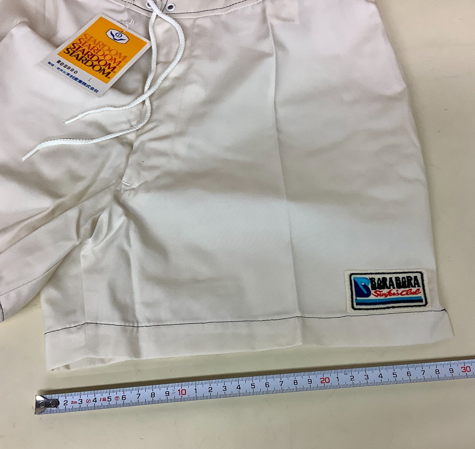 新品 スターダム スイムパンツ Lサイズ オフホワイト メンズ 昭和 
